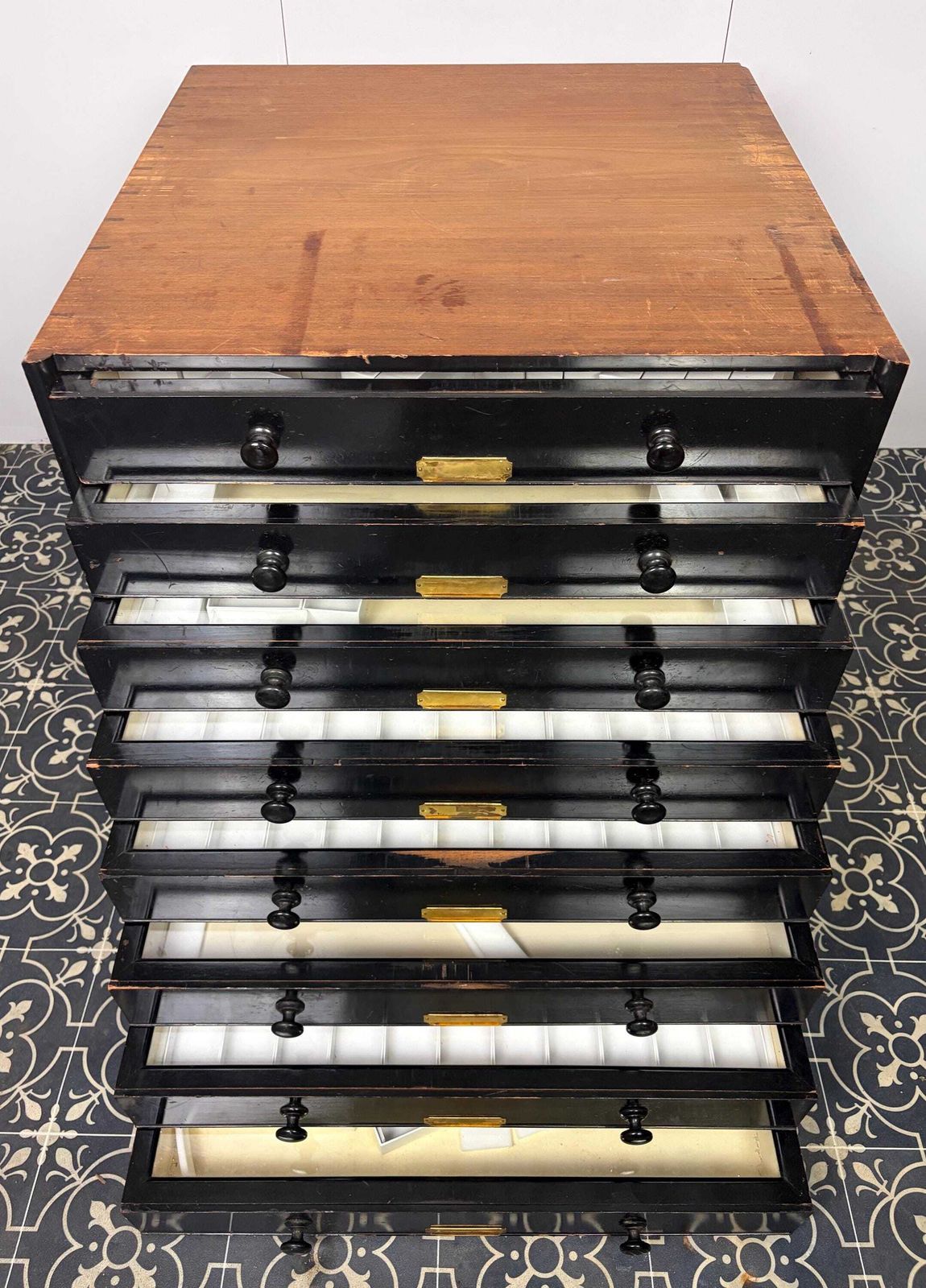 795.0 Antique Victorian Museum Specimen Collector Cabinet photo
