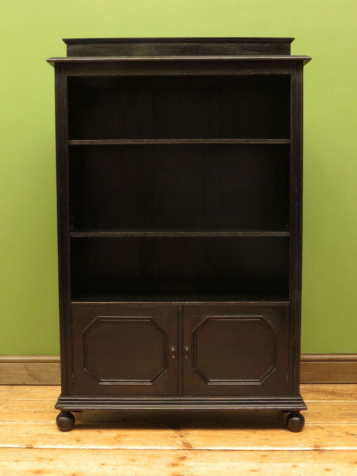 Ebonised Oak Book Shelves, Early 20th Century