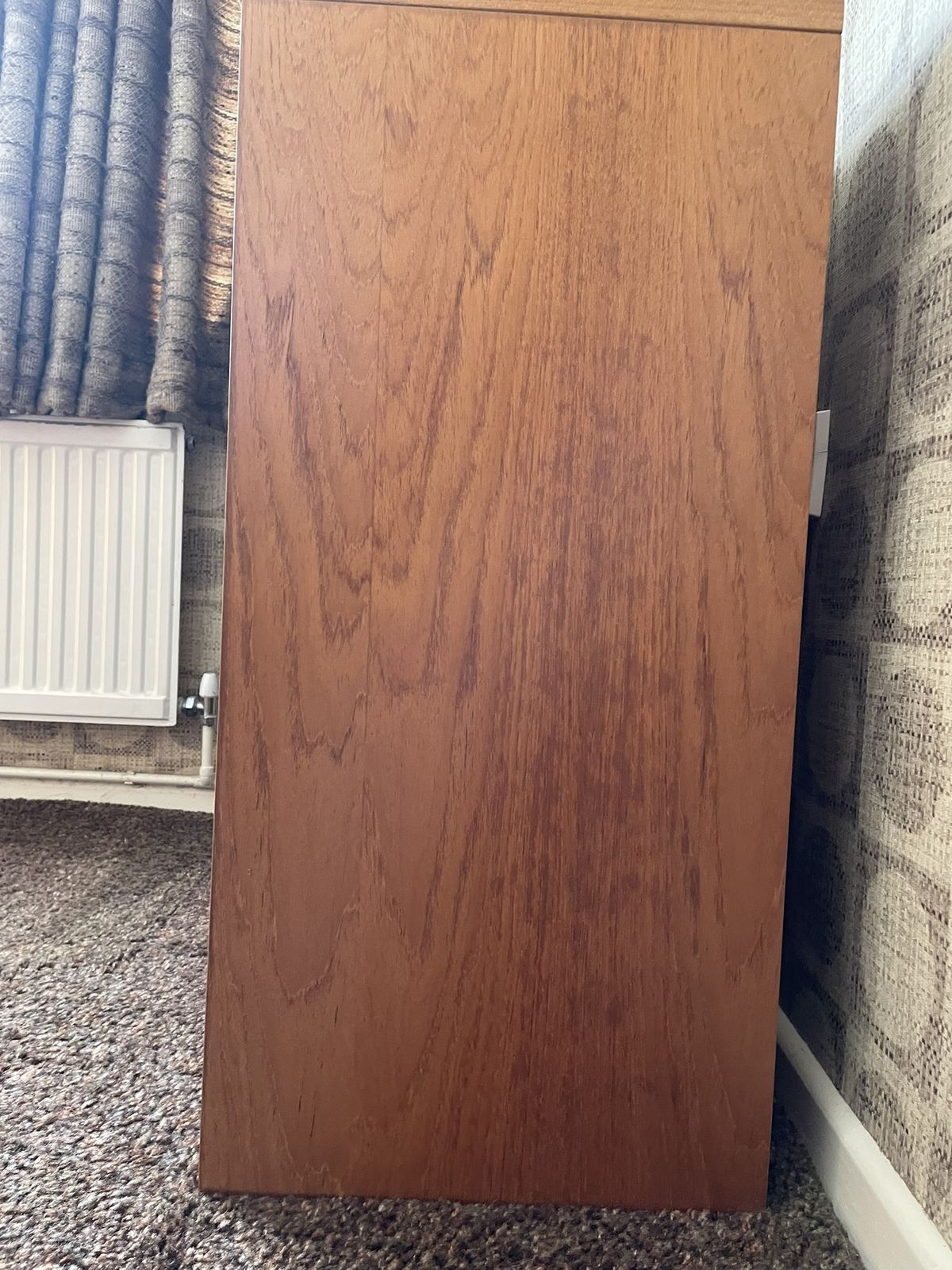 Solid Teak Bookcase With Sliding Glass Doors (Retro Style) photo 80.0
