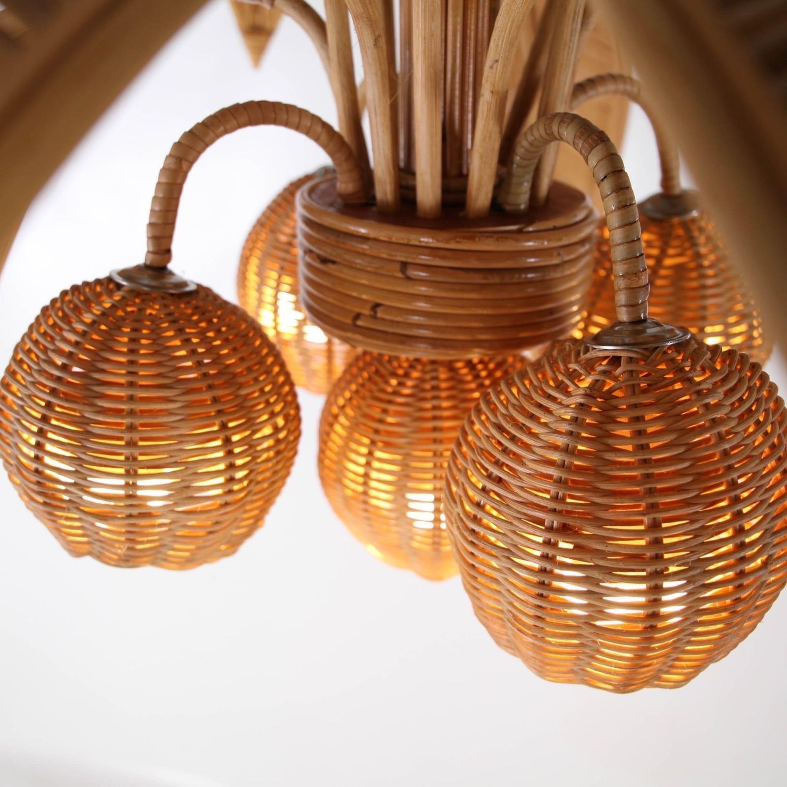 photo buy Rattan "Palmtree/Coconut" Chandelier