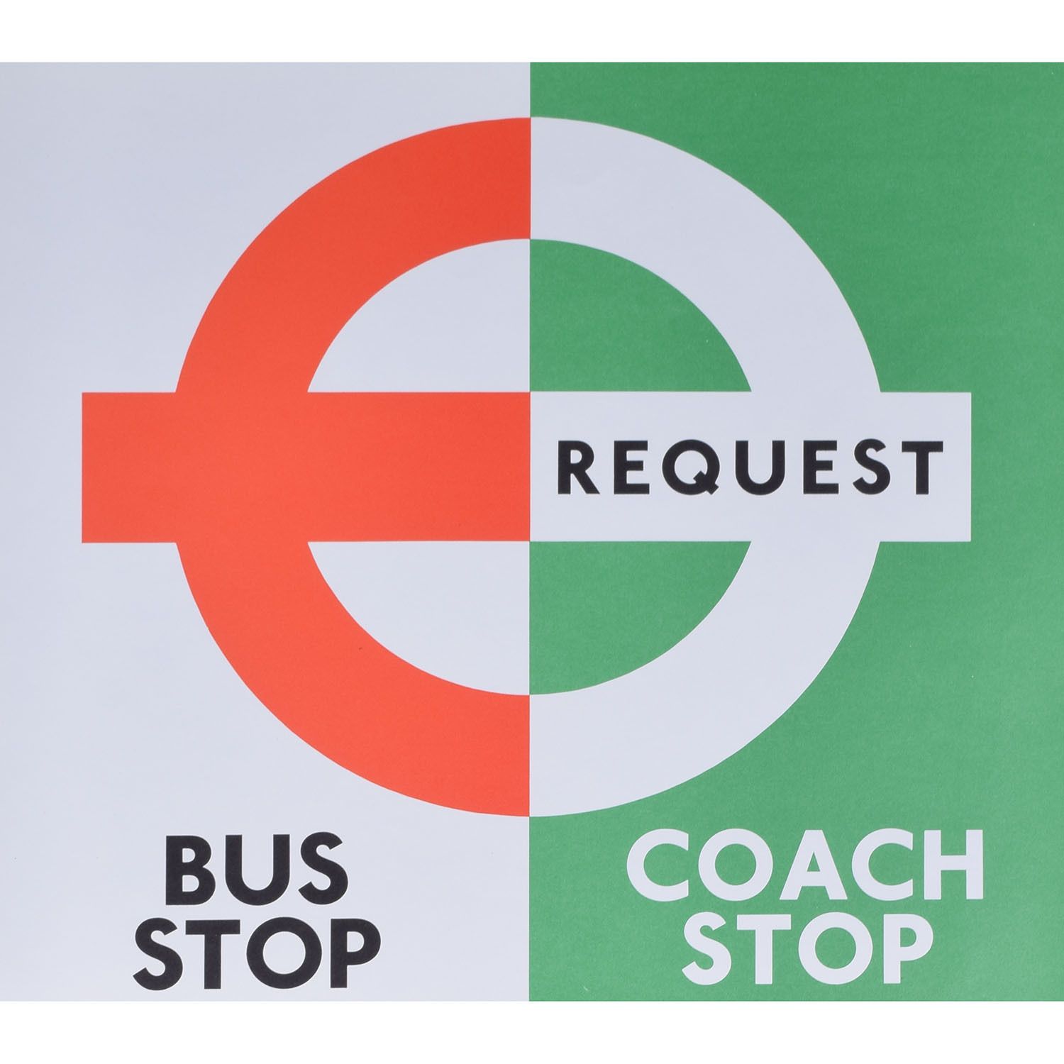 ‘Zero’ Hans Schleger London Transport Coach Stop/ Bus Stop Poster