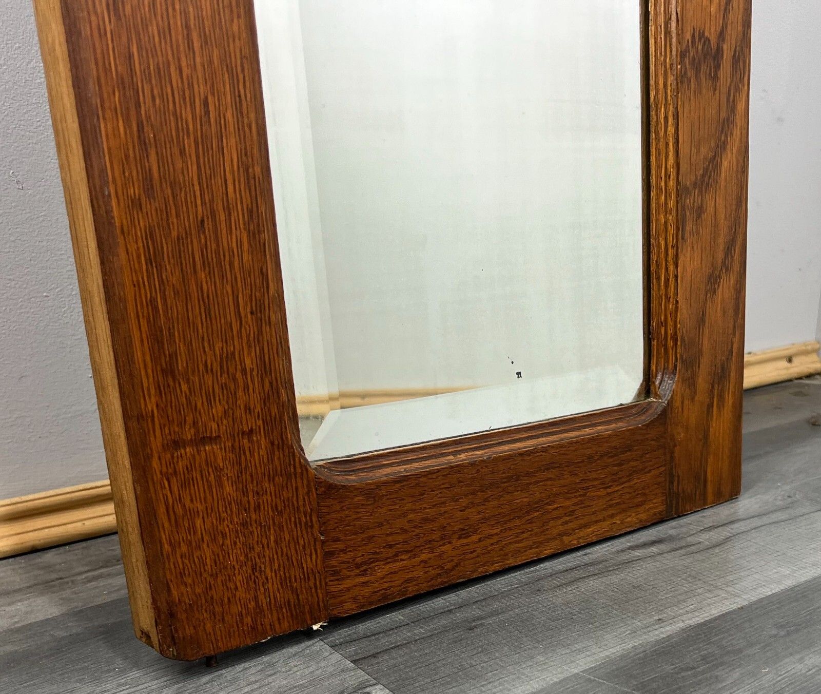 Mirror Antique French Style Oak Wall Mirror Decorative Frame Lot 3118 photo furniture