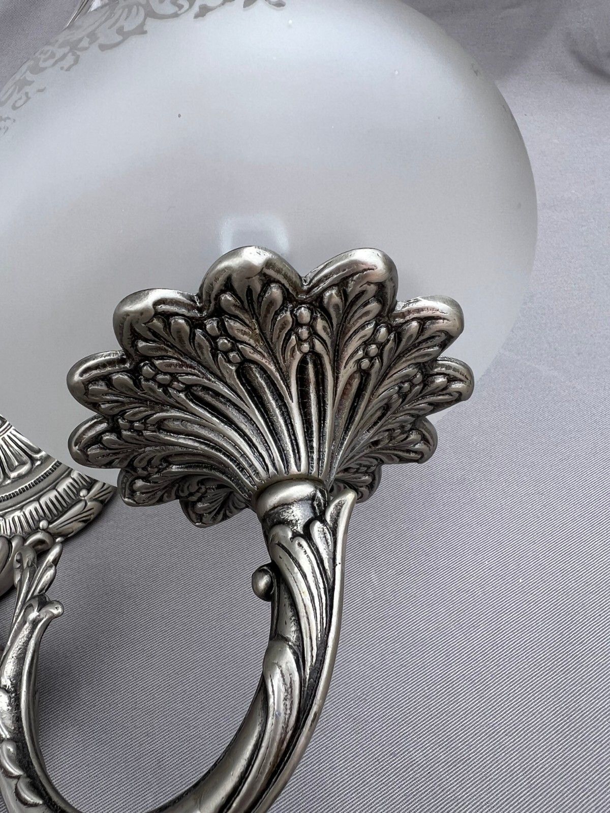 photo vinterior Pair Of Wall Lamps Vintage French Wall Sconces Decorative Metal Lamps Lot 6010