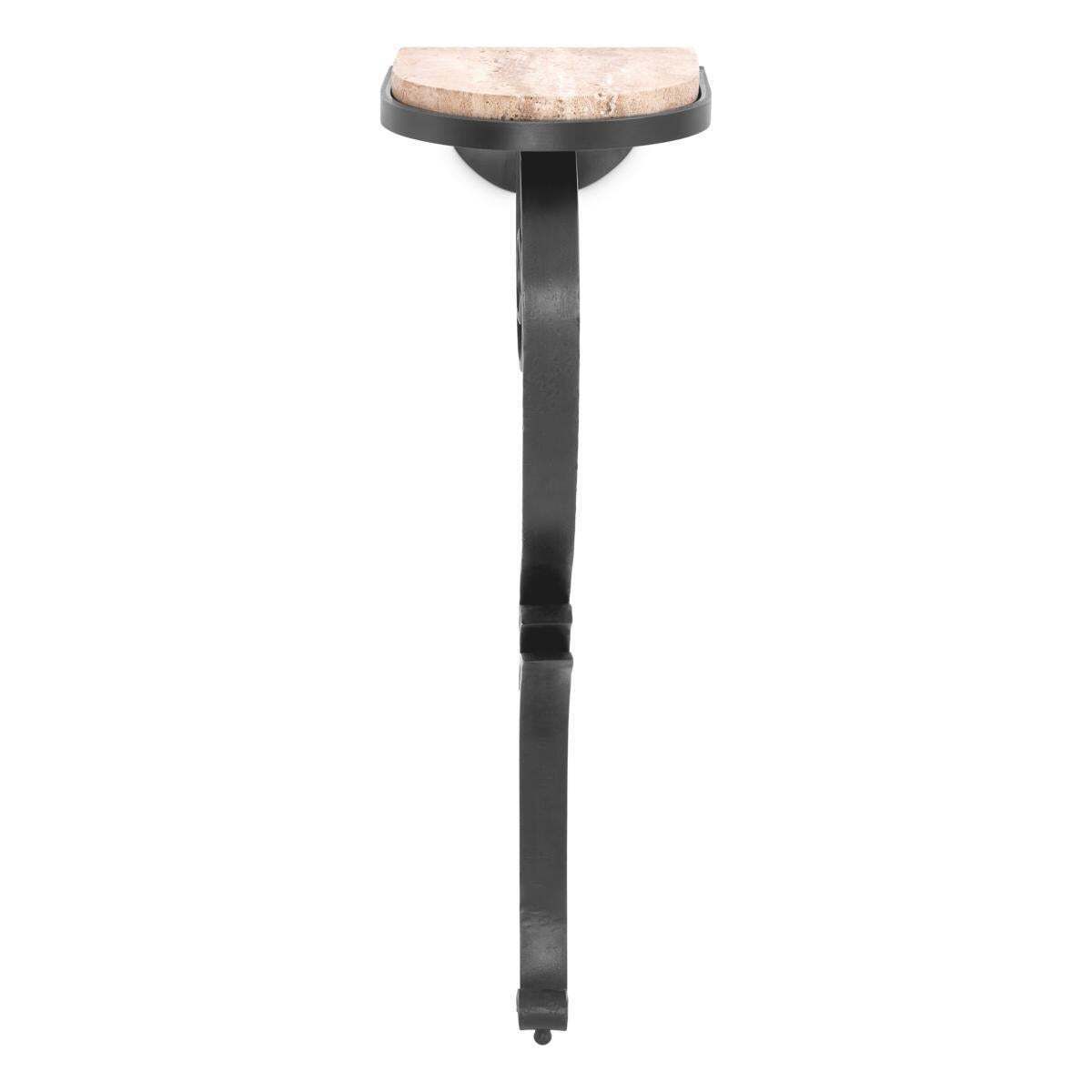 Metal And Travertine Wall Mounted Console Table photo Furniture