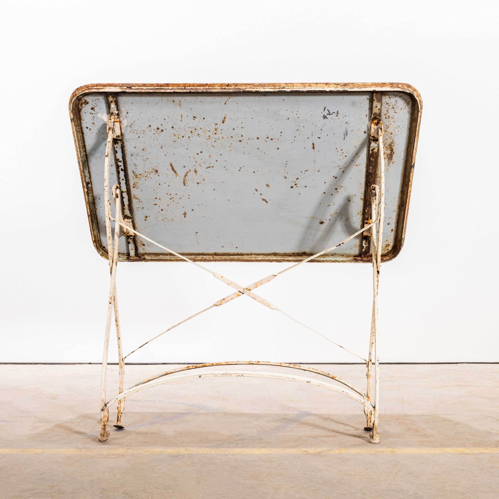 1950's White Heavy Weight French Garden Folding Table photo buy