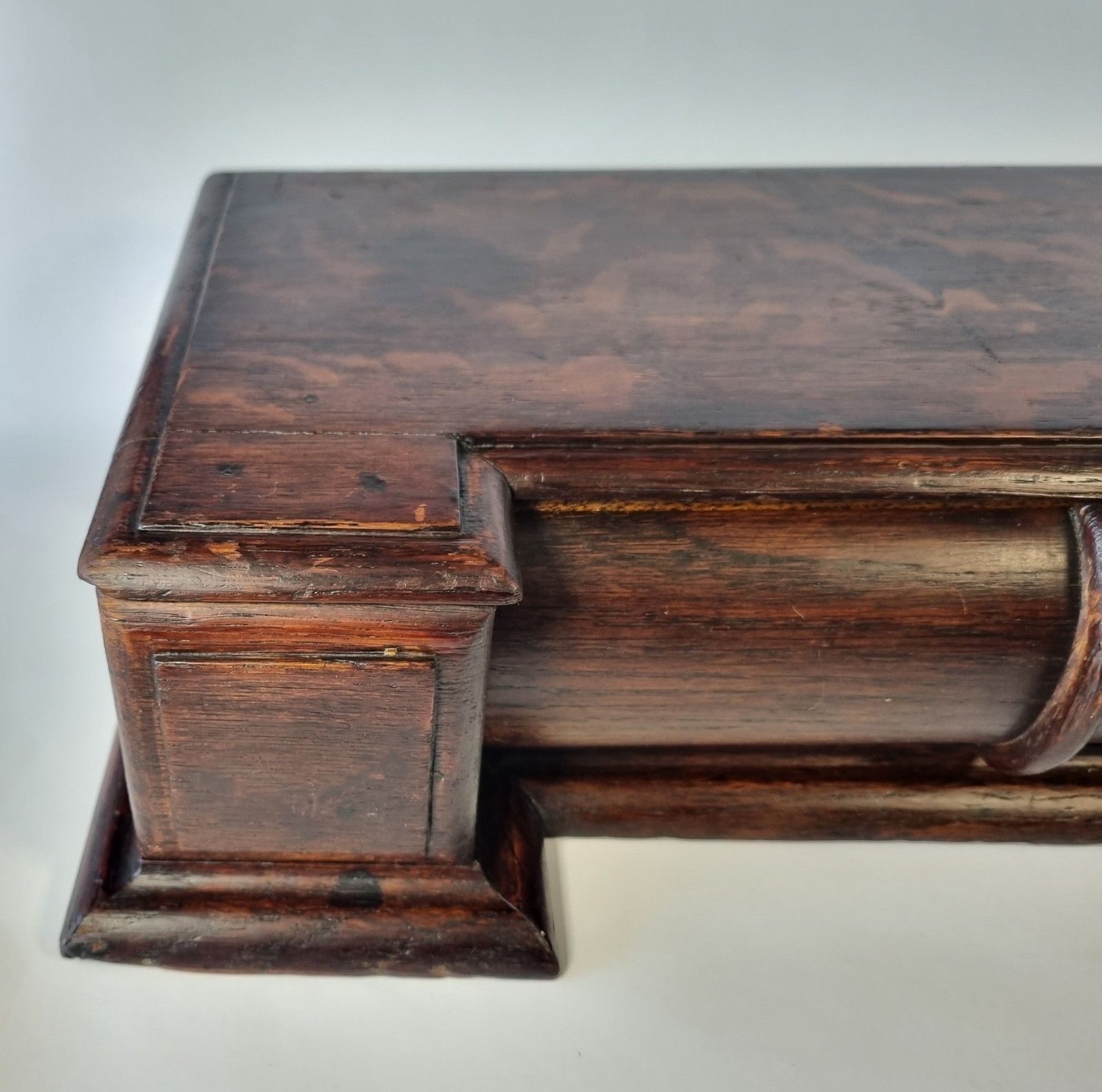 Antique 19th Century Solid Oak Desk Top Drawer Writing Box Collectors Storage photo furniture