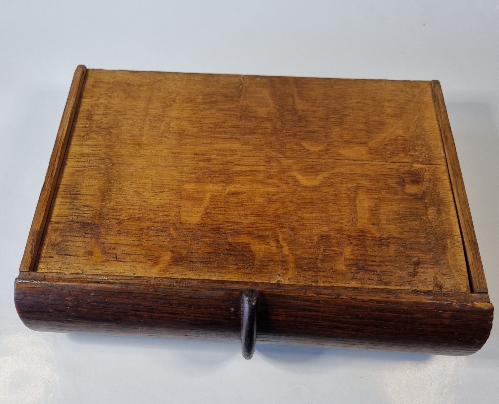 photo vintage Antique 19th Century Solid Oak Desk Top Drawer Writing Box Collectors Storage