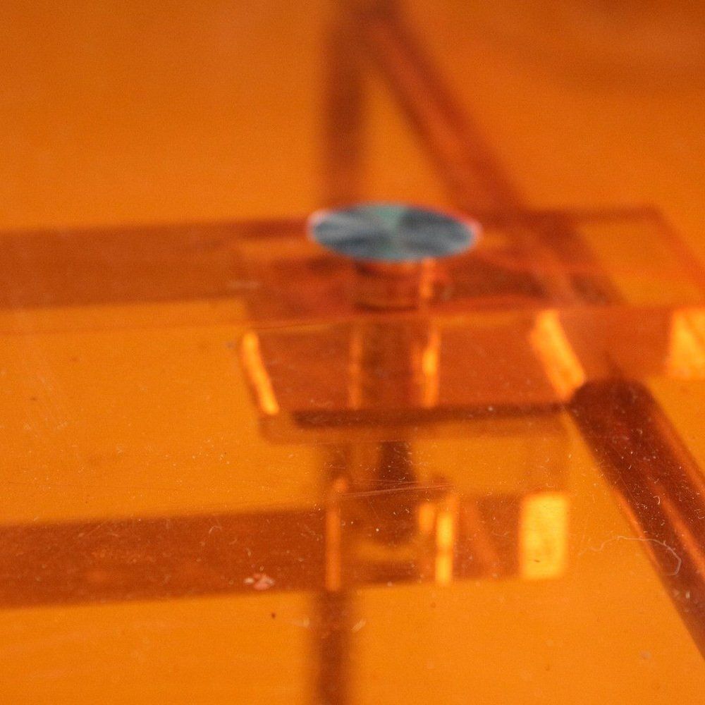 photo for sale Postmodern Futurism Out/In Chaise Longue In Amber Colored Acrylic By Jean Marie Massaud For Driade, 2001
