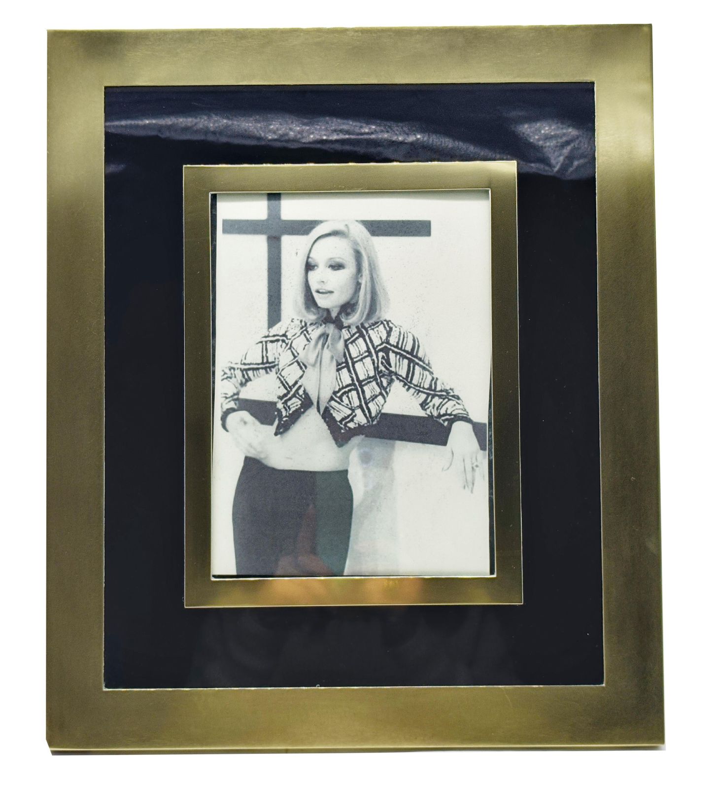 Mid Century Modern Picture Frame In Brass And Lacquer, Italy, 1970s photo furniture