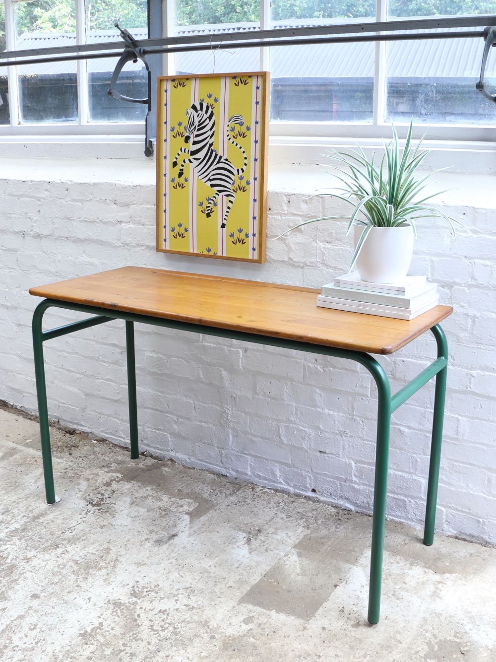 Vintage French Double School Desk photo Furniture