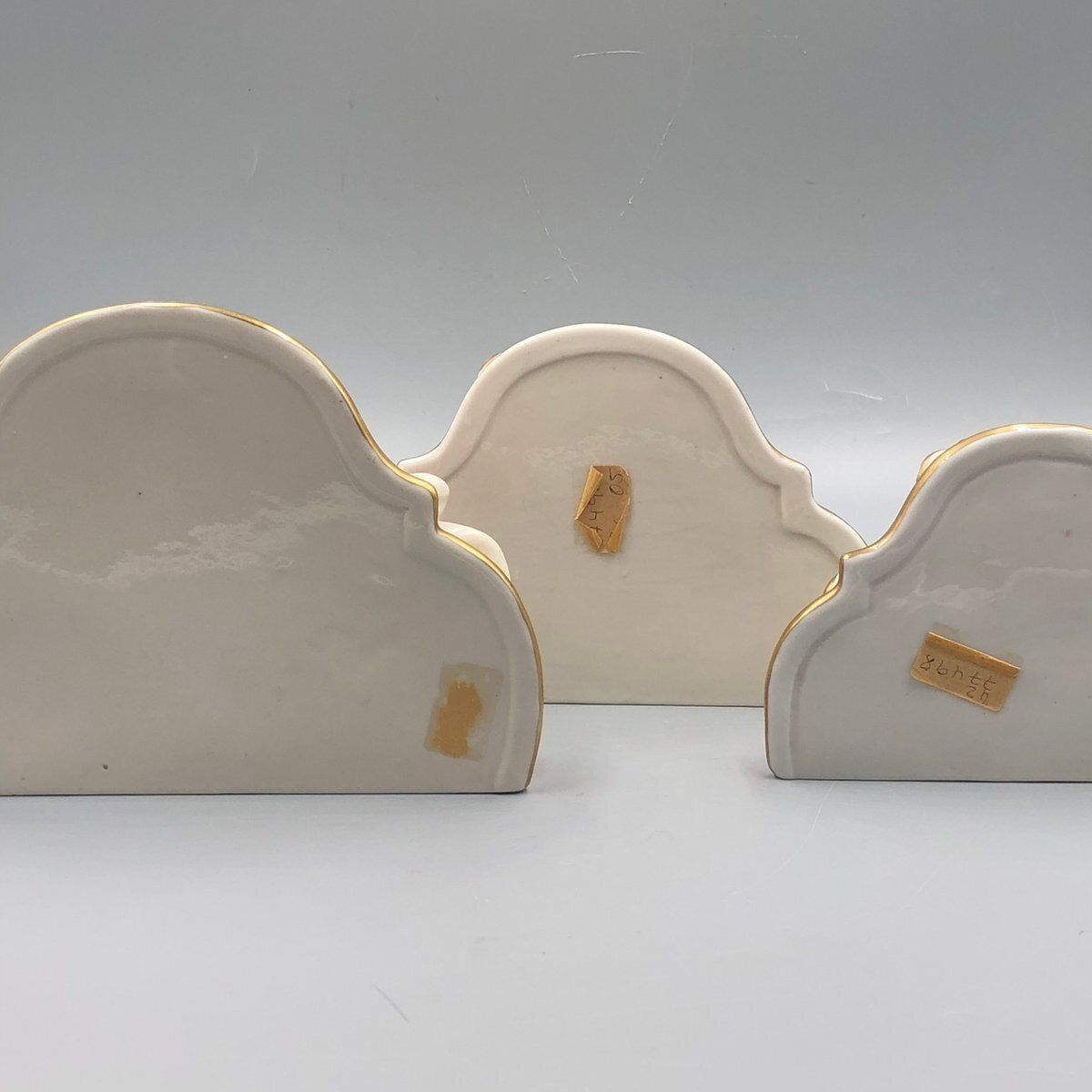 Hand Painted Porcelain Wall Brackets In Rococo Style By Kämmer, Dresden, Set Of 3 photo for sale