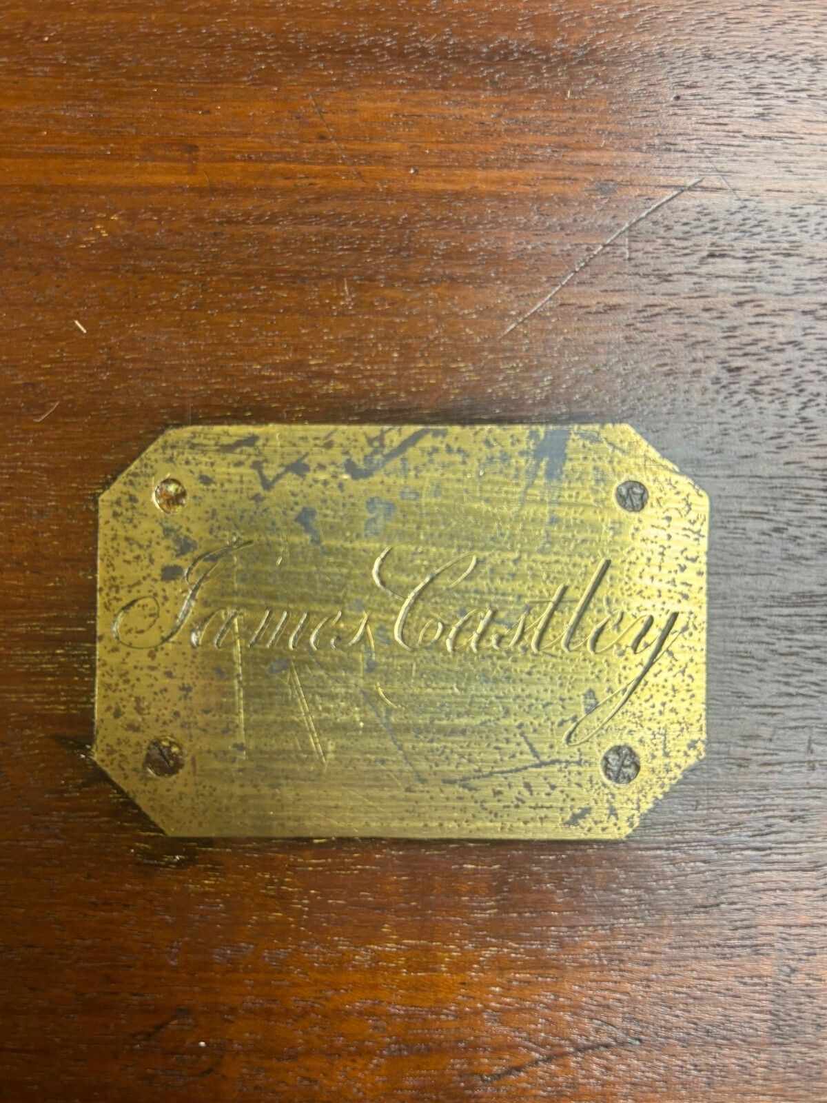 Antique Late 19th Century Mahogany Writing Slope With Drawer & Brass Handles photo vintage
