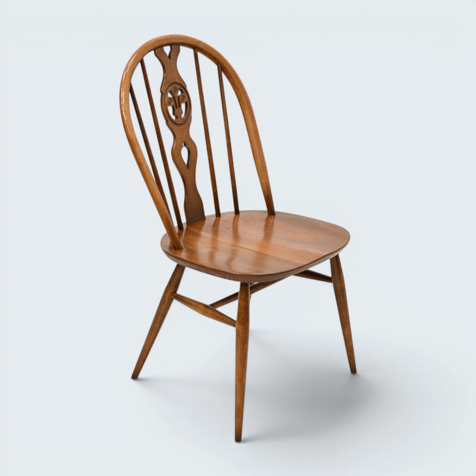 427.0 4 Ercol Fleur De Lys Bow Back Kitchen/Dining Chairs Model 878 Free Uk Delivery photo