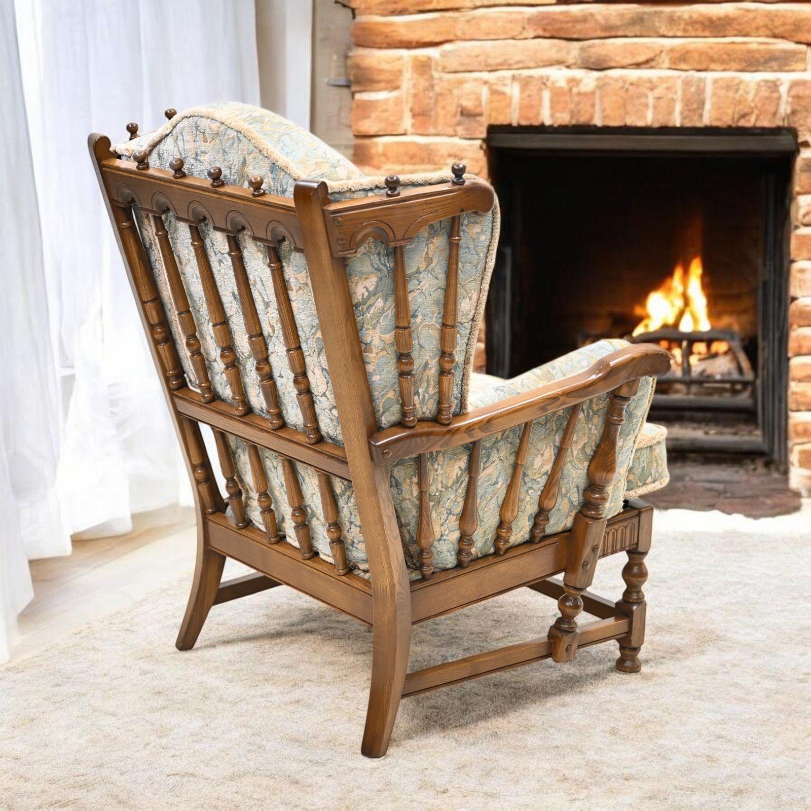 Ercol Cloister Wing Back Easy Fireside Chair Armchair Golden Dawn *Free Delivery