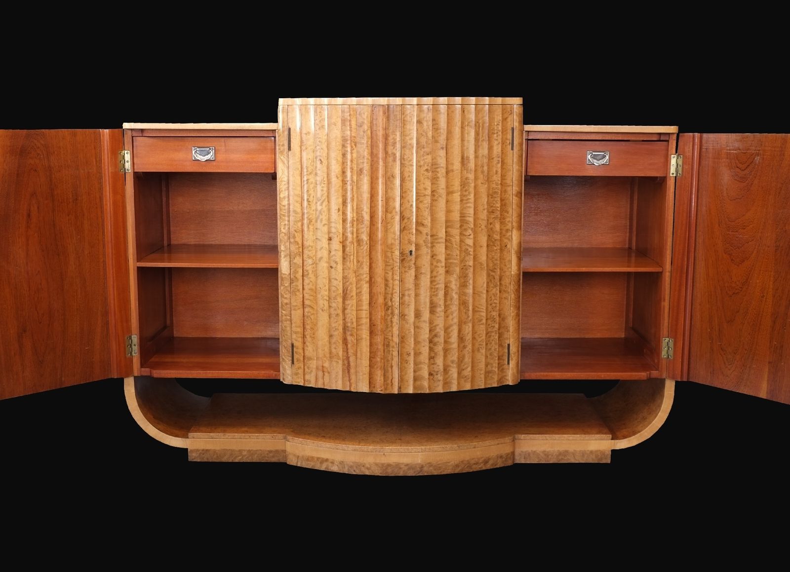 photo furniture Art Deco Walnut Cocktail Cabinet By H & L Epstein 1930's