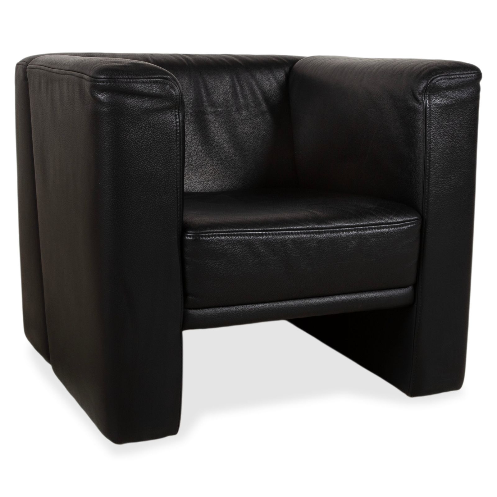 Fauteuil Brühl Visavis en cuir noir