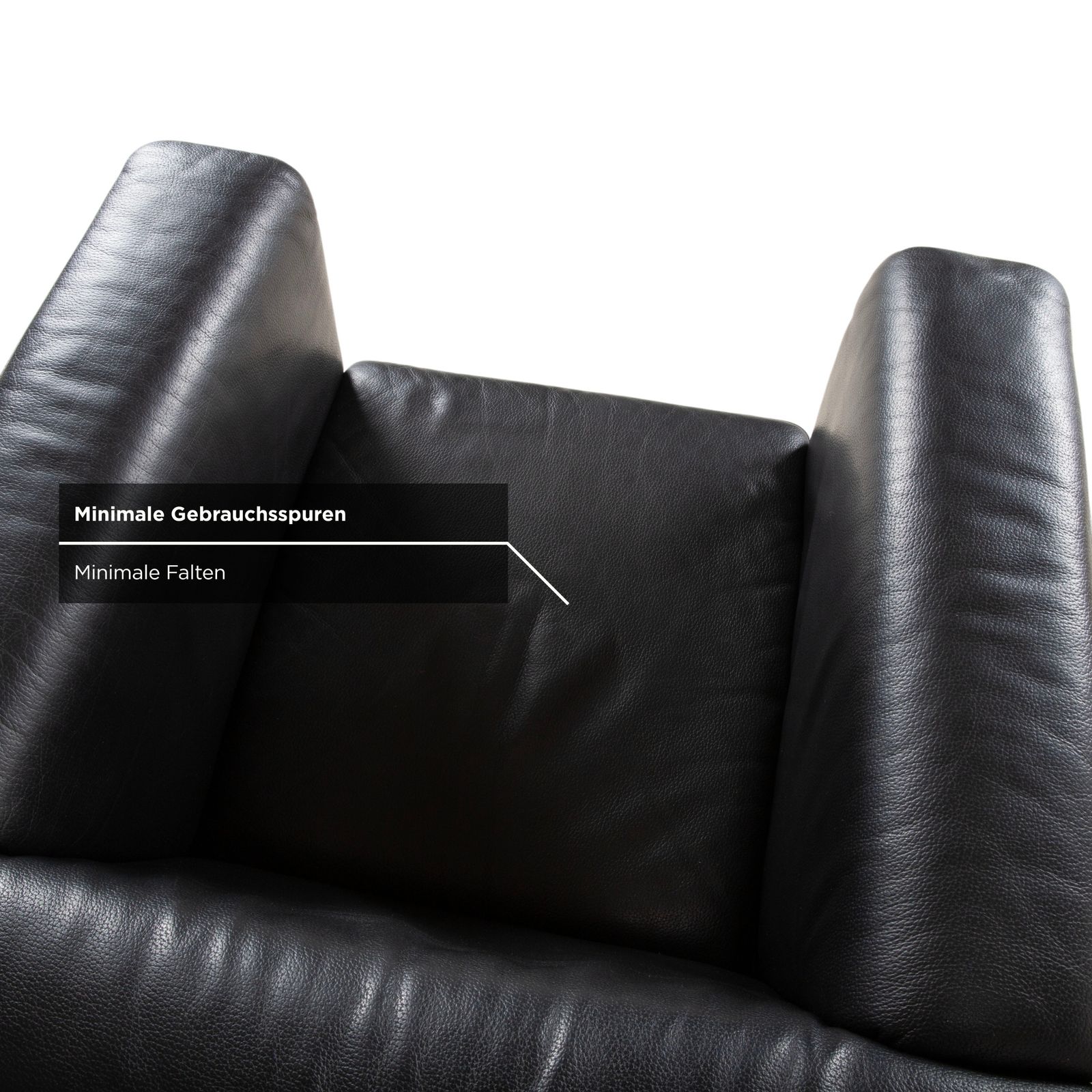 Fauteuil Brühl Visavis en cuir noir photo vinterior