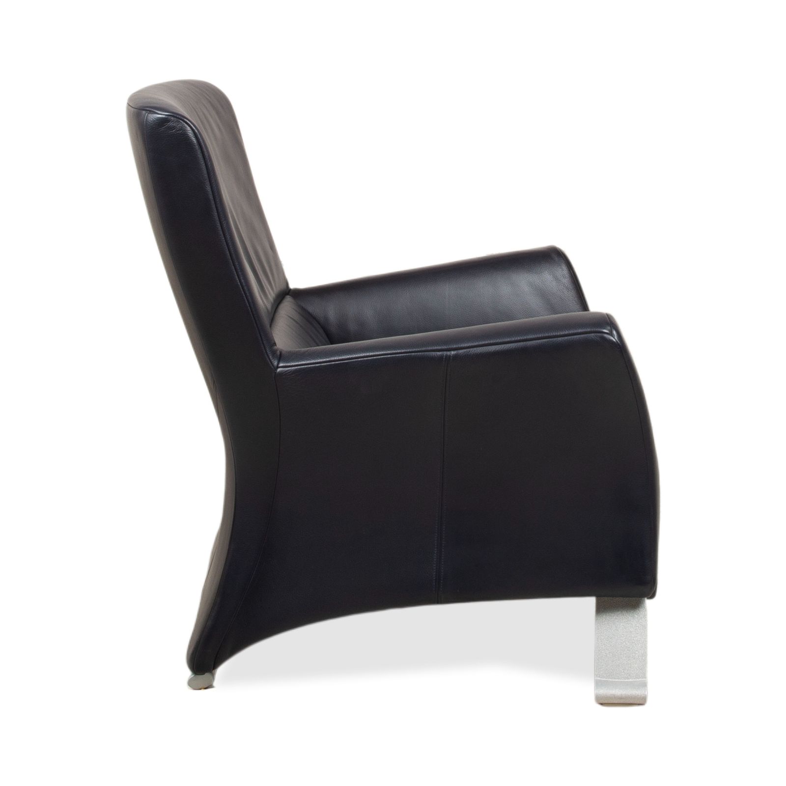 Mobilier Ensemble fauteuil en cuir Rolf Benz 322 bleu foncé photo