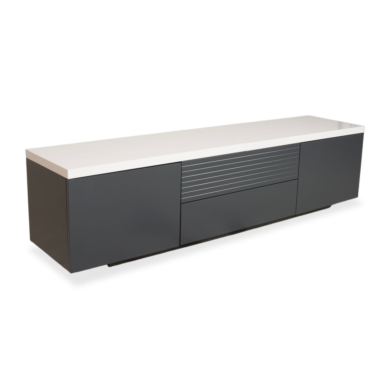 Buffet WK Wohnen en bois, anthracite, gris clair, blanc, fonction manuelle photo for sale