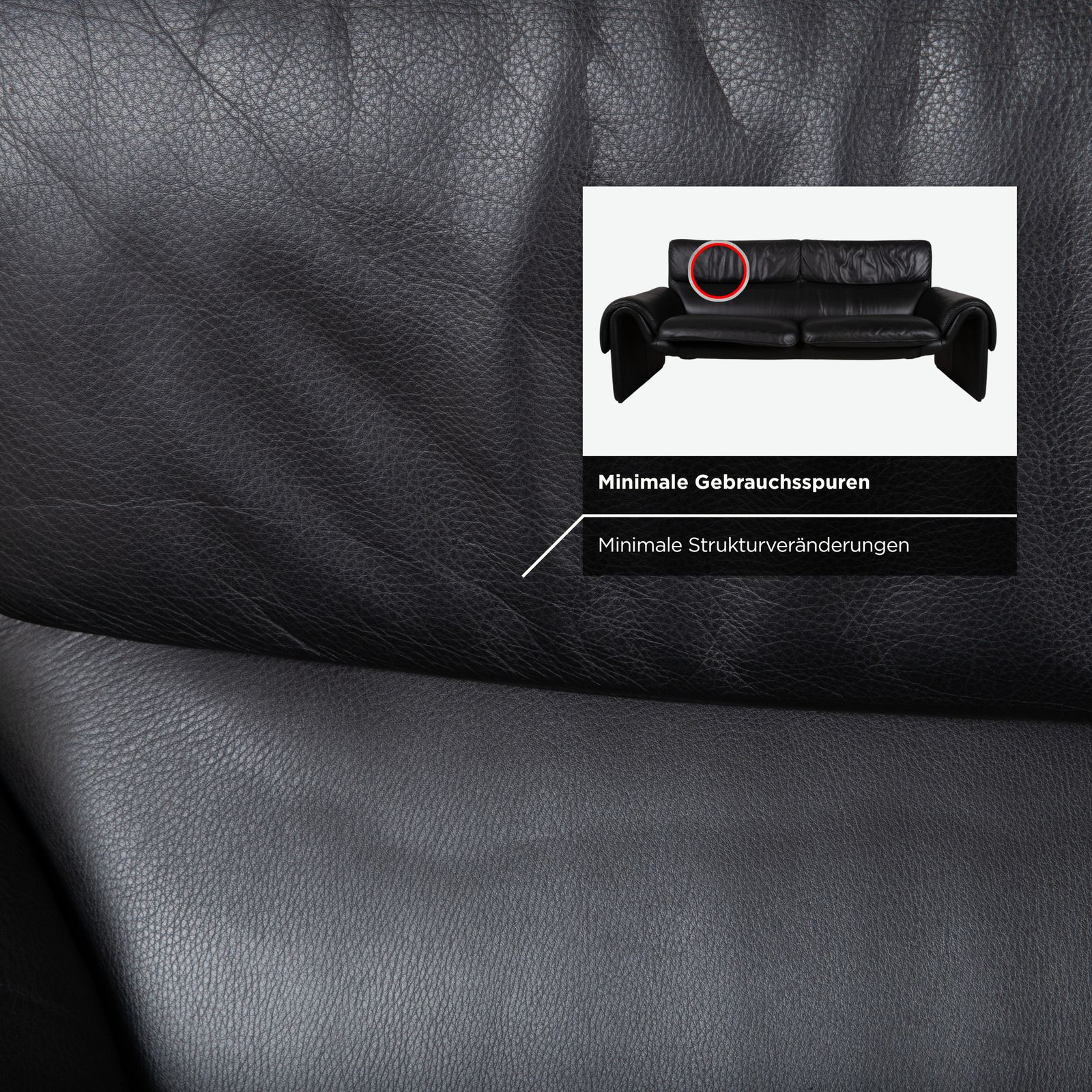 photo furniture De Sede Ds 2011 Tweezitsbank Leer Zwart