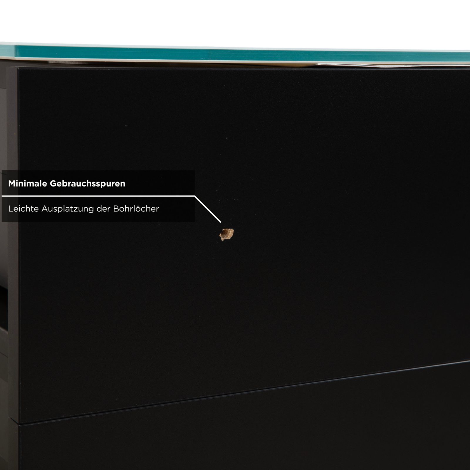 photo furniture Buffet TV Spectral Catena en verre, blanc et noir