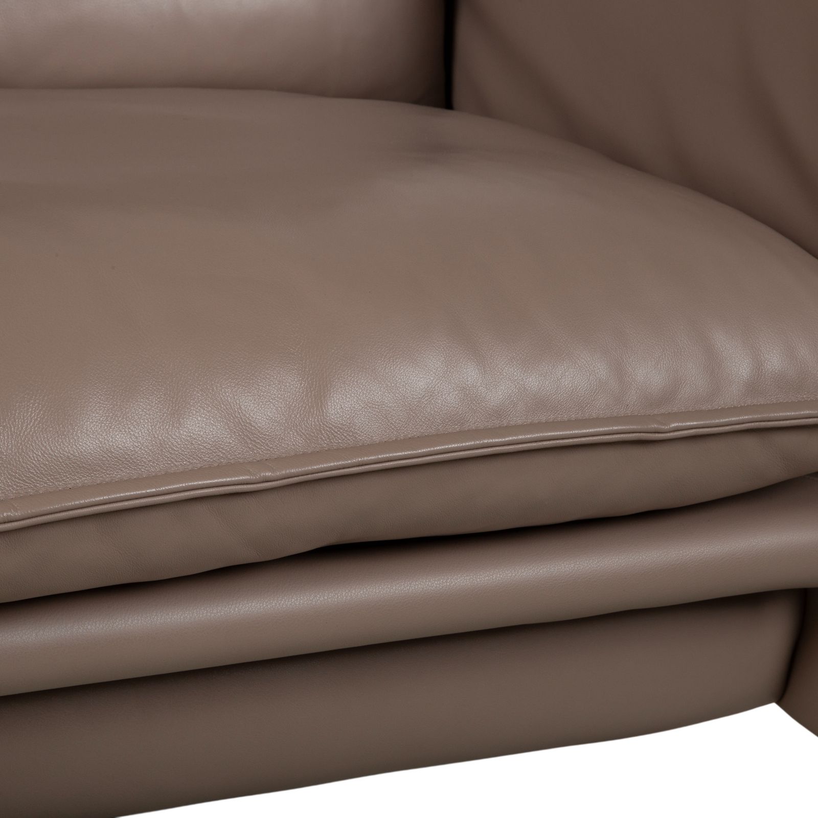 Erpo Porto Leren Tweezitter Bruin-Taupe Sofa met Manuele Functie photo vinterior