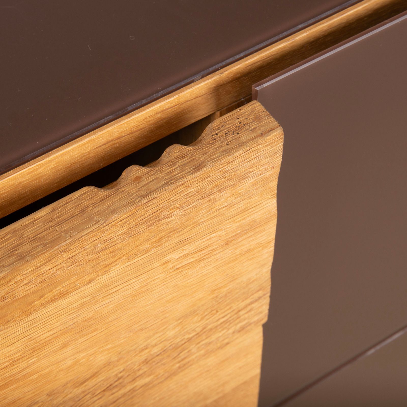 Meubels Voglauer V Montana Houten Dressoir Bruin Glas Lade photo