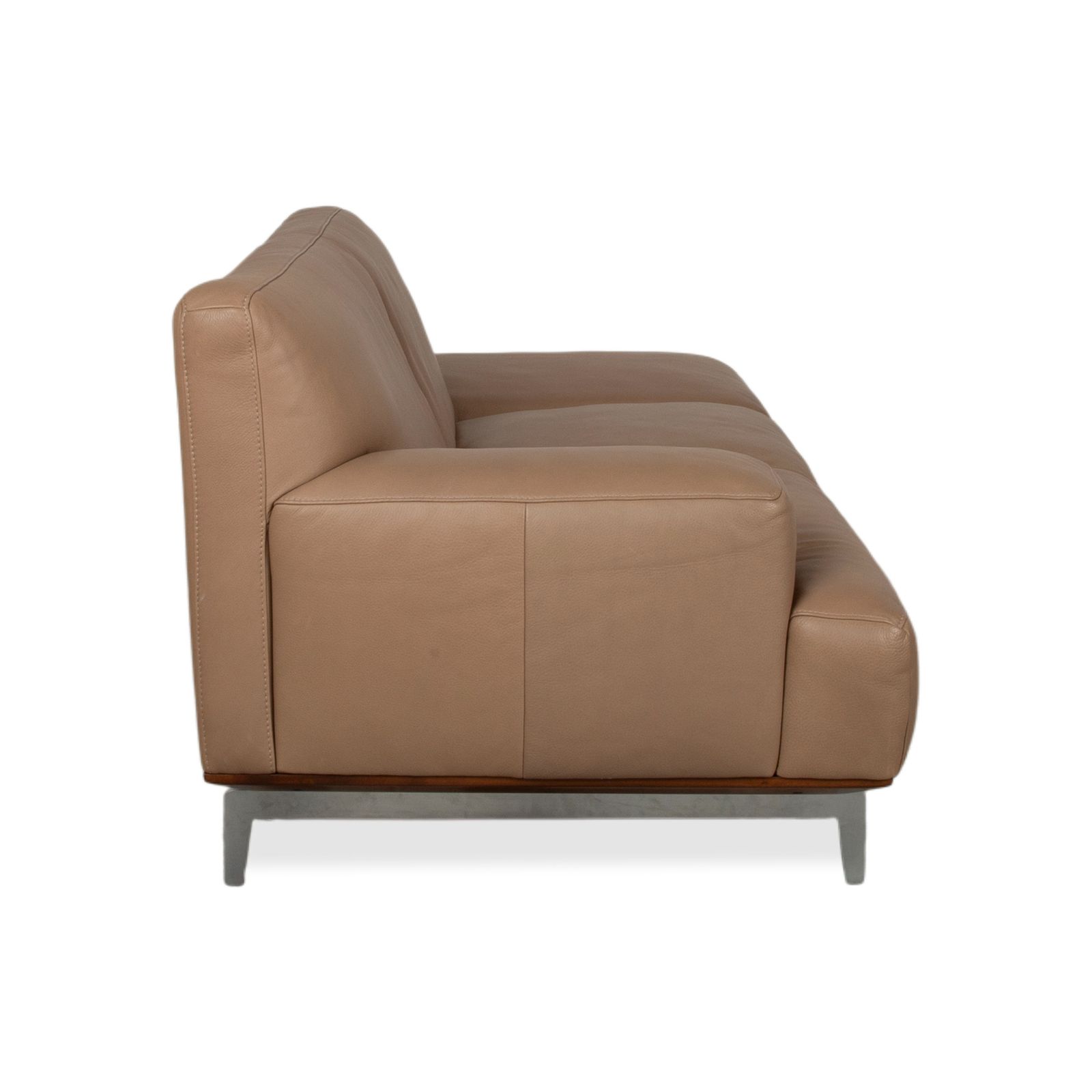 Canapé 2 places Willi Schillig Black Label Toscaa en cuir, beige brun moka photo vintage