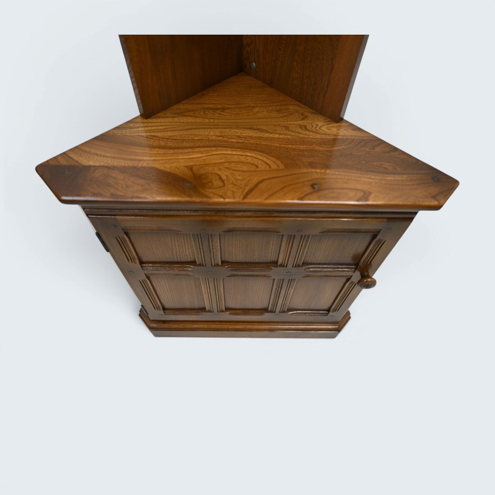 Furniture Ercol Corner Cabinet With Shelves Golden Dawn Vgc Free Uk Delivery photo