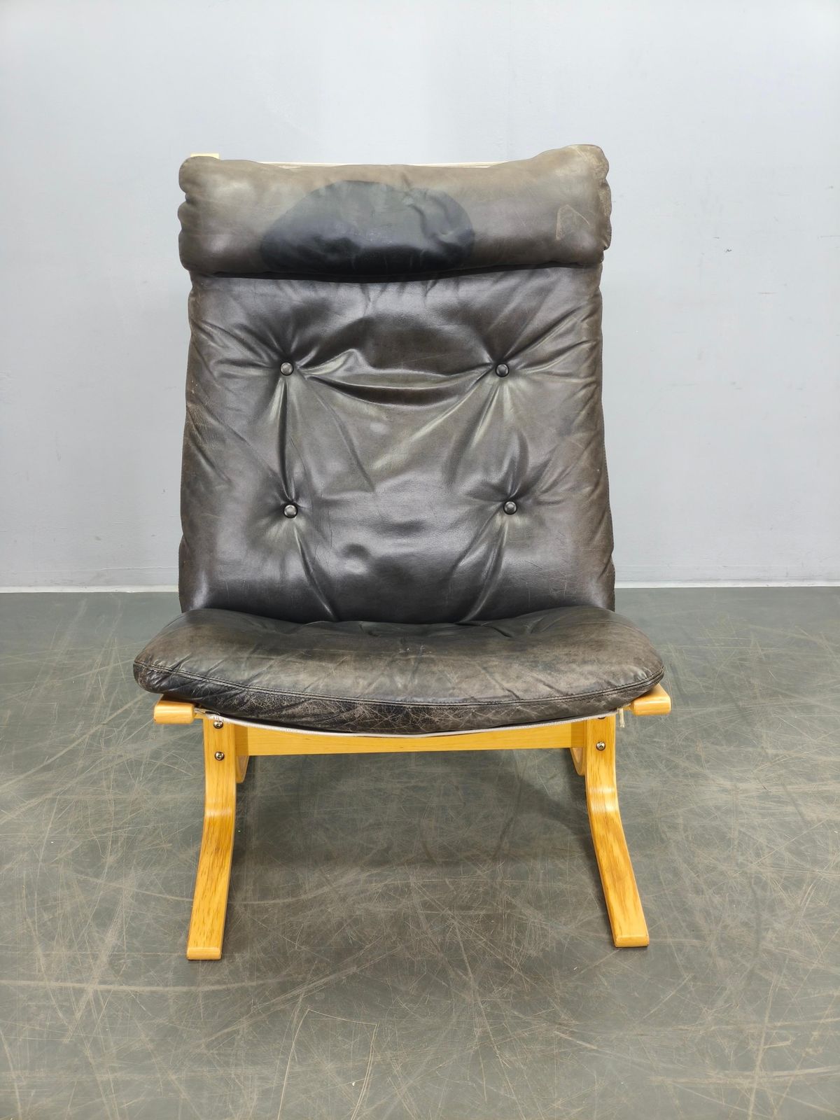 photo vintage Ingmar Relling Siesta Lounge Chair in leer, Noorwegen, jaren 1970