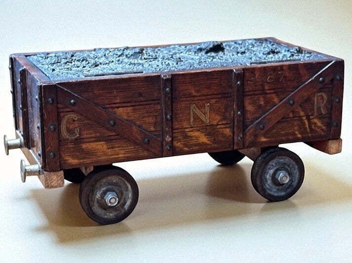 Antique Novelty Railway Coal Truck Trinket Box, Desk Box, Jewellery Box photo 434.0