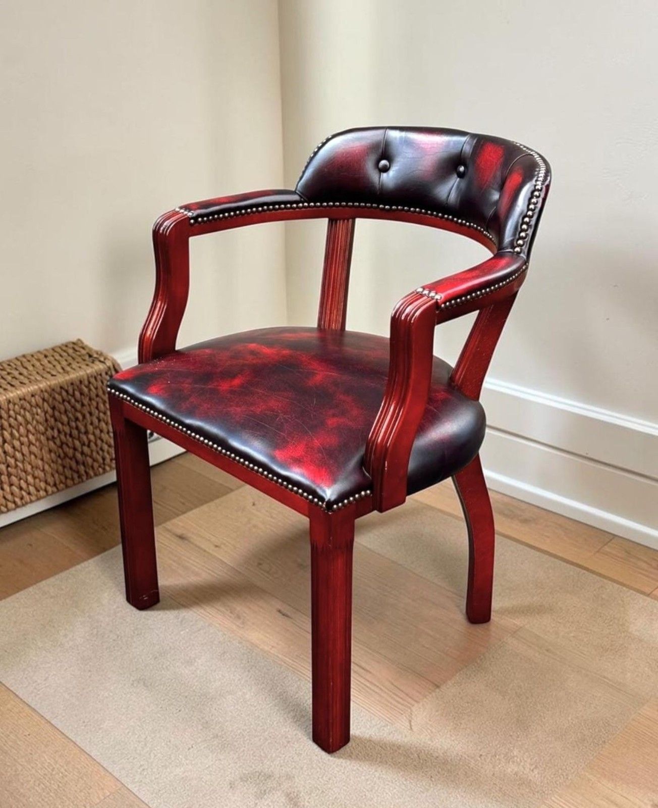 Leather Chesterfield Office Chair / Court Chair