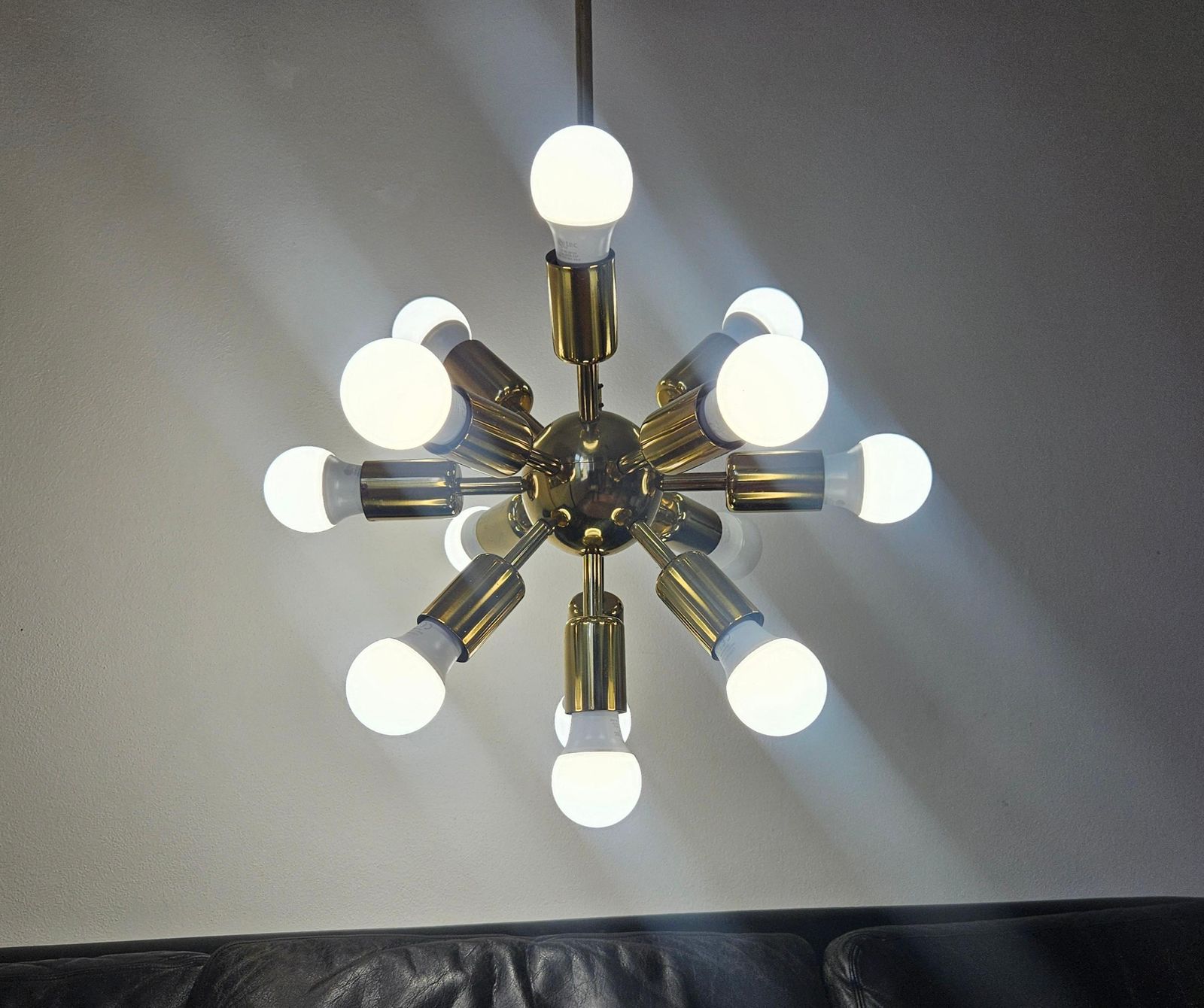 photo for sale Zeldzame mid-century Sputnik-kroonluchter, Space Age, jaren 1970