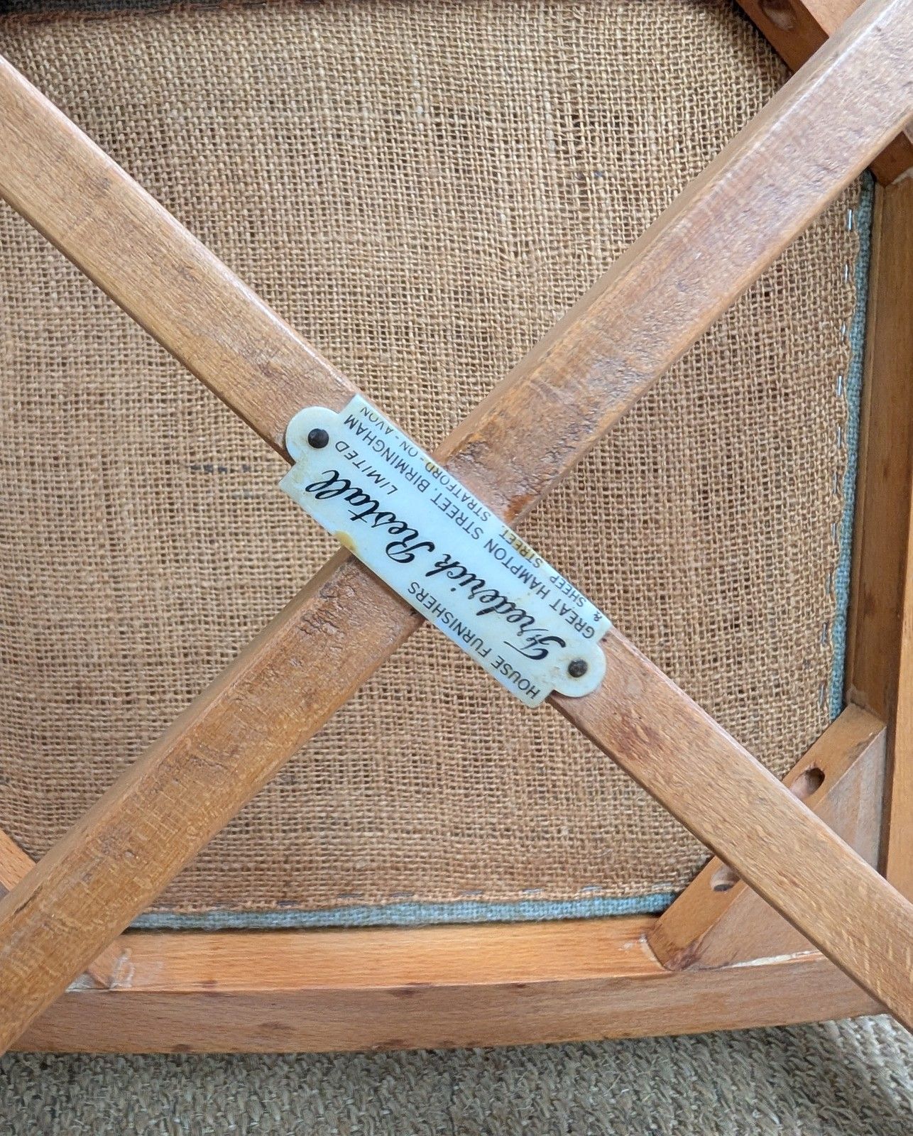 photo vinterior Set Of 4 1950's Beech Framed Kitchen Chairs With Upholstered Seats