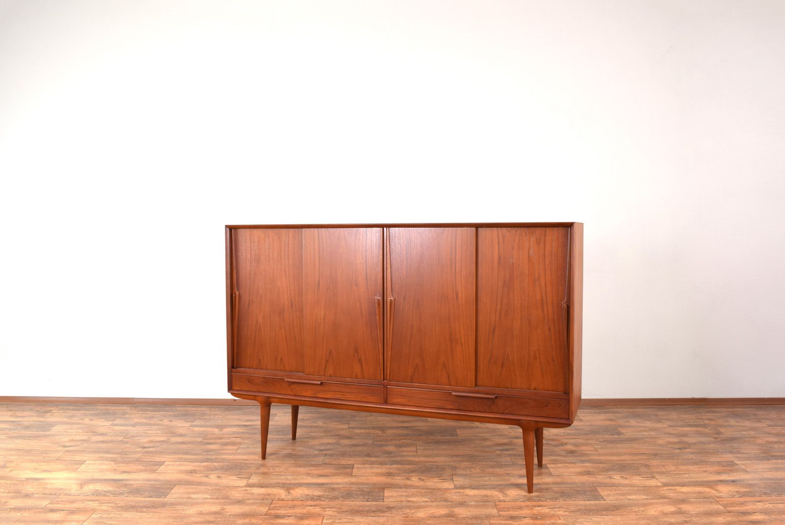 Mid Century Danish Teak Highboard Model 13 By Gunni Omann For Omann Jun, 1960s. photo 2695.0