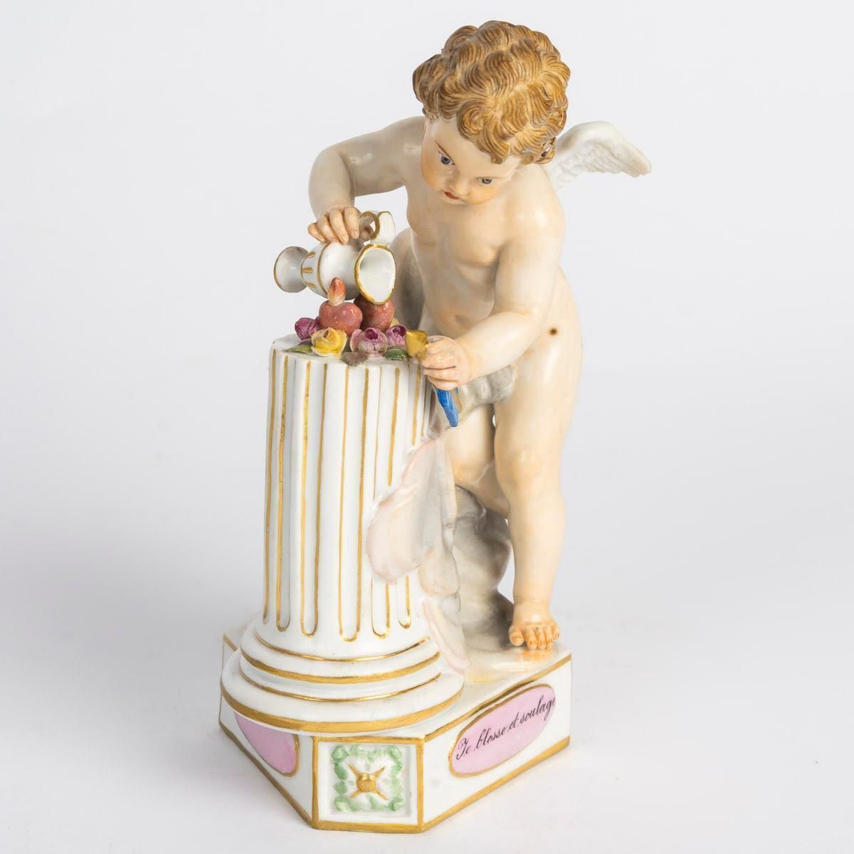 Meissen Porcelain Sculpture, 19th Century, Napoleon III Period. photo furniture