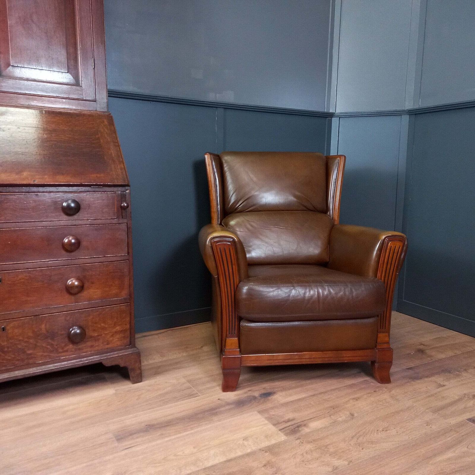 Sheep Leather Art Deco Club Armchair photo vintage