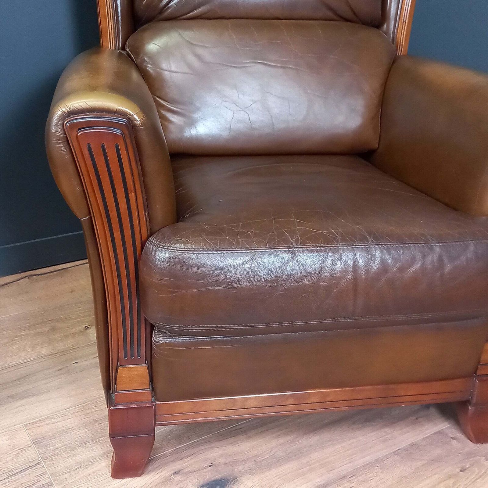 photo furniture Sheep Leather Art Deco Club Armchair