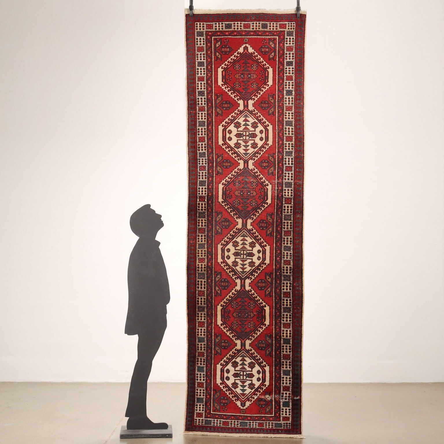 Ancient Asian Carpet Cotton Wool Heavy Knot Handmade photo furniture