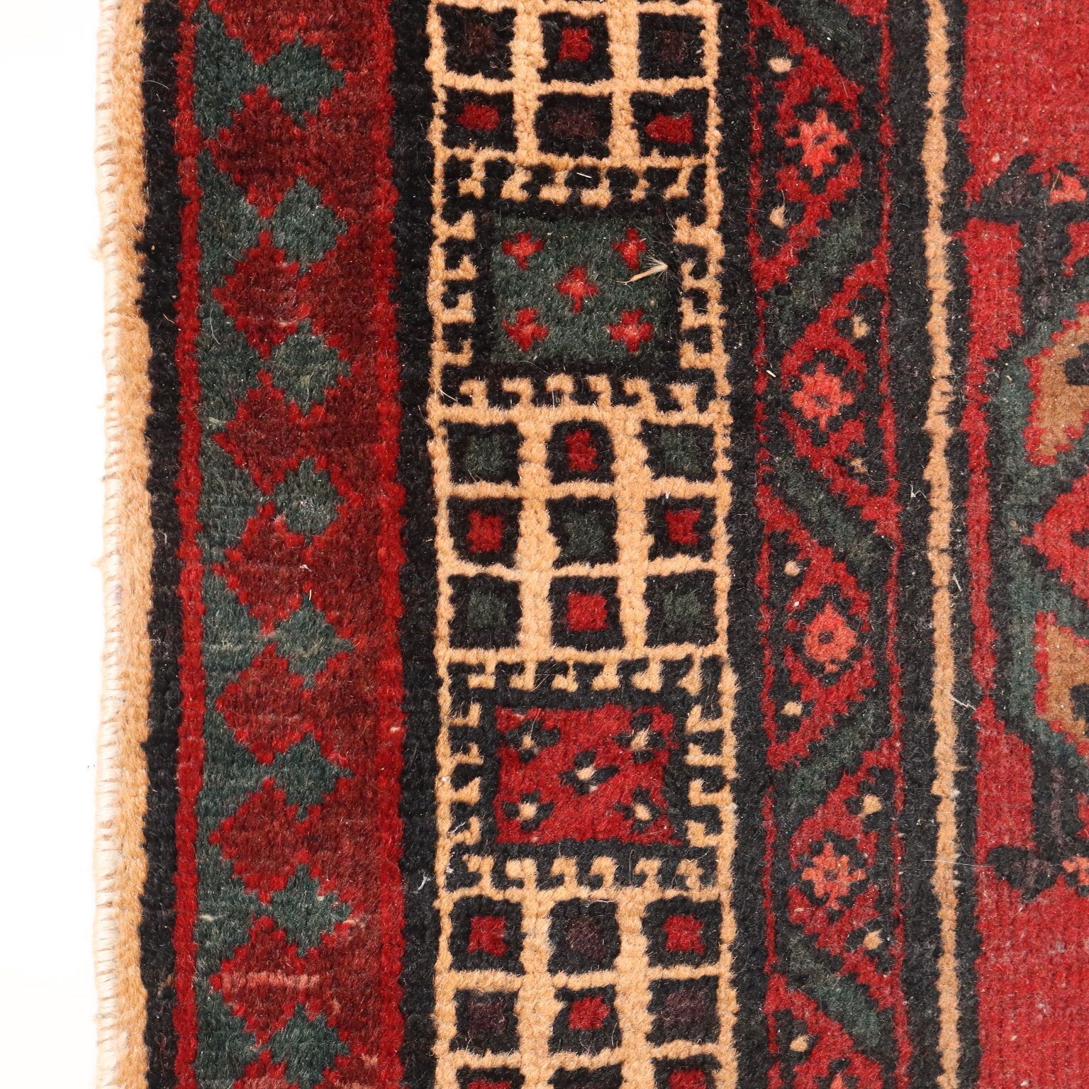 Ancient Asian Carpet Cotton Wool Heavy Knot Handmade photo vinterior