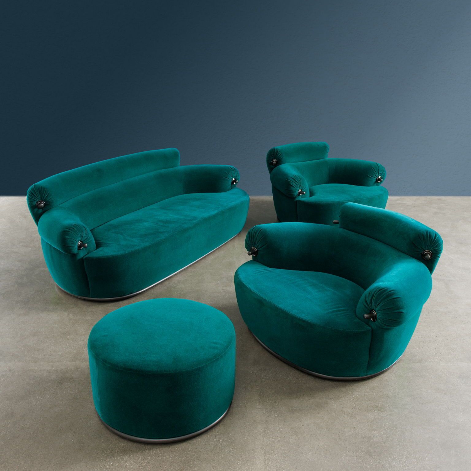 Fauteuils P20b Toro, par Luigi Caccia Dominioni, Italie, années 1980 photo vintage