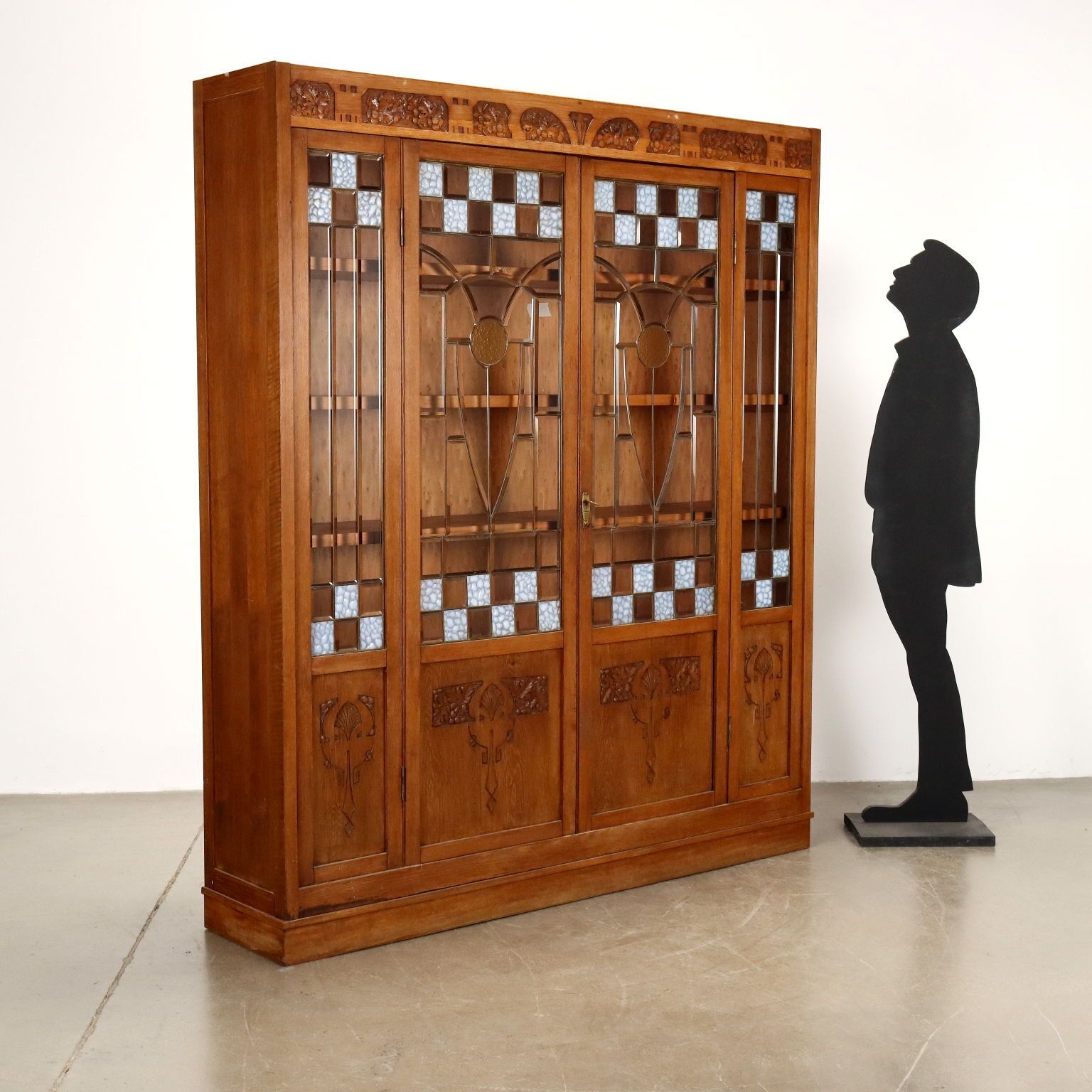 Cupboard Art Nouveau Oak Italy Early XX Century photo furniture