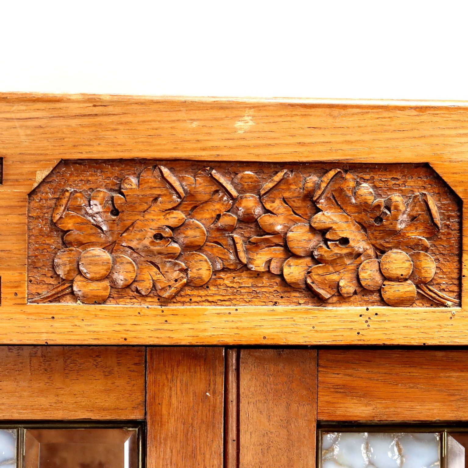 Cupboard Art Nouveau Oak Italy Early XX Century photo vinterior