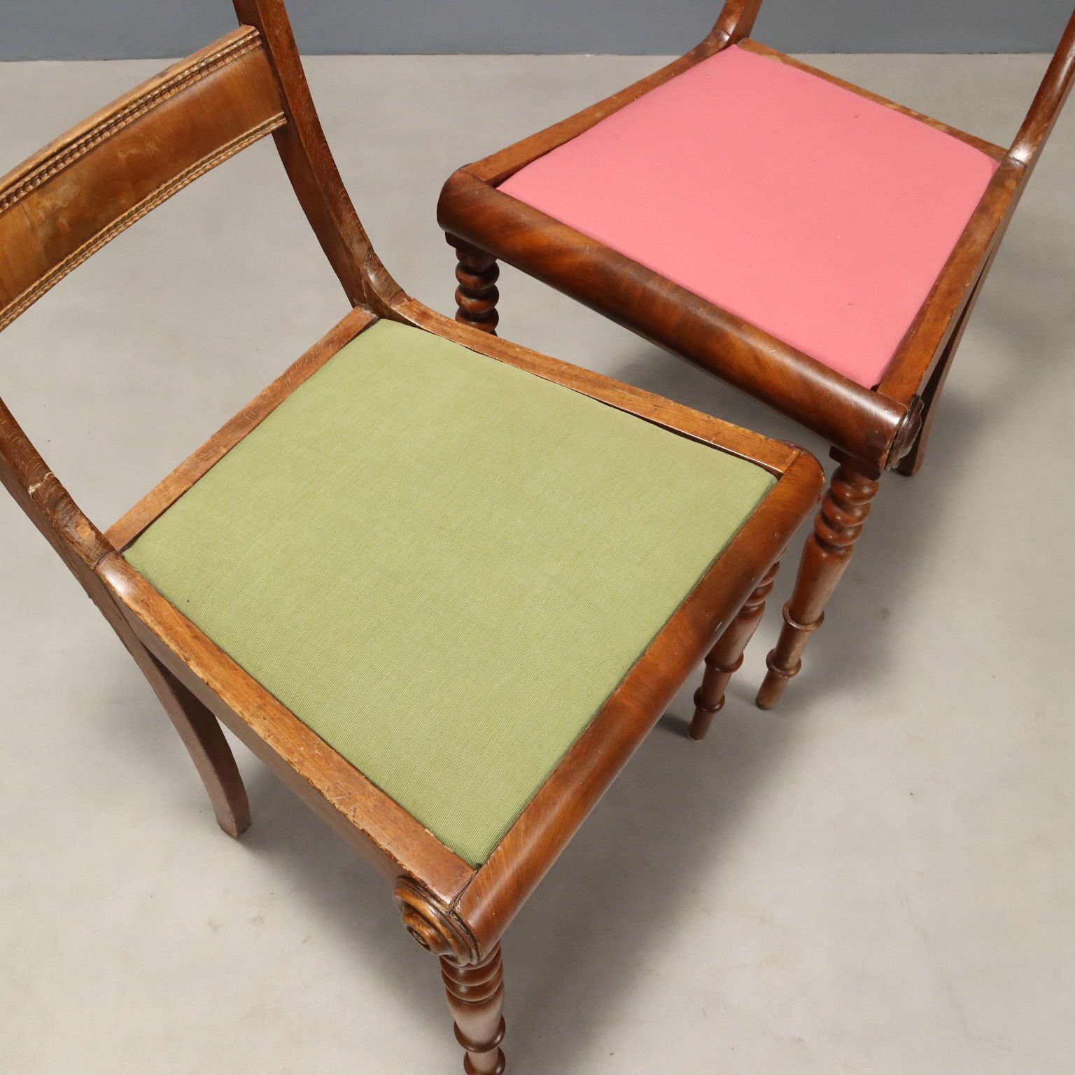 Antique Chairs Beech Mahogany Padding France XIX Century photo vintage