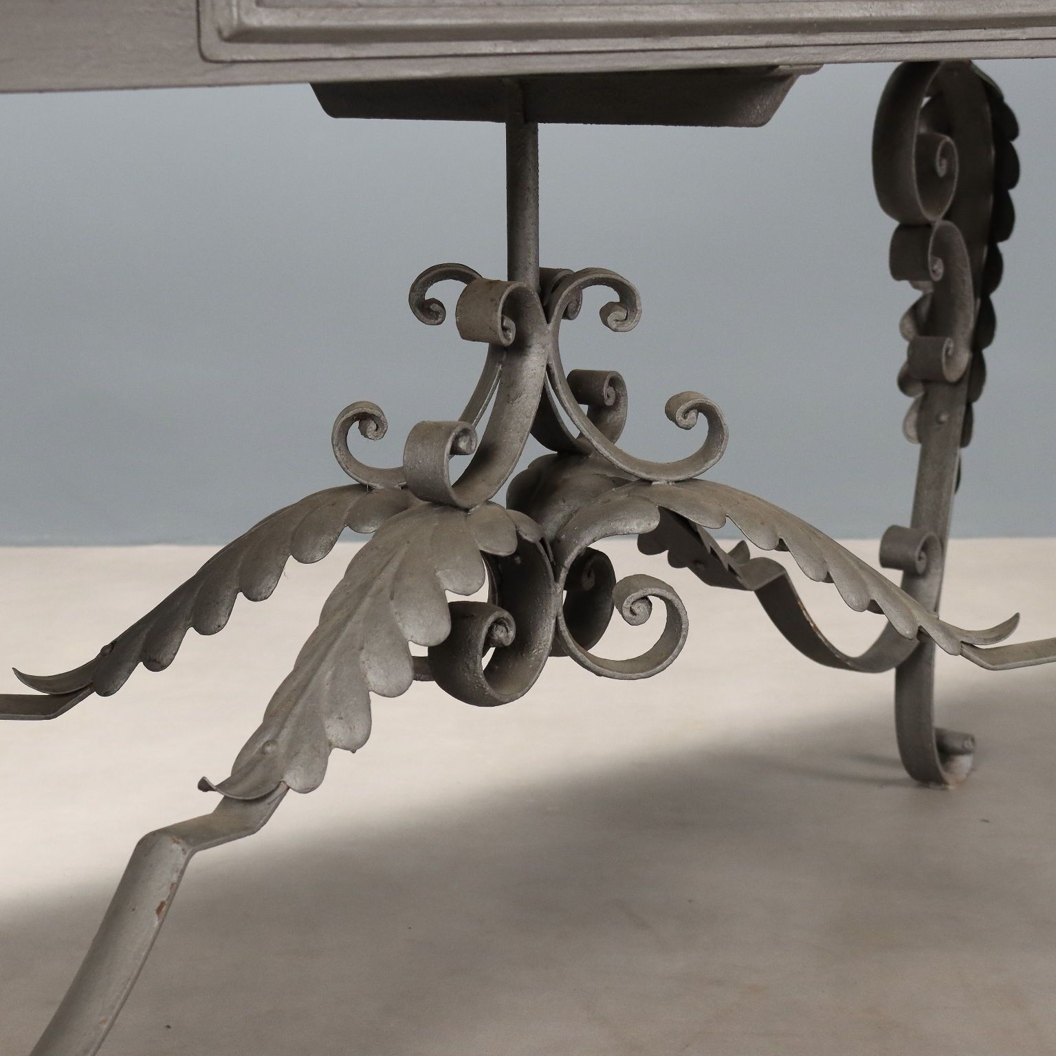 Antique Table Iron Marble Top Italy XX Century photo buy