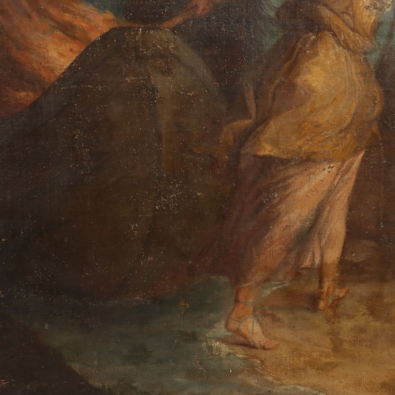 Antiek schilderij De nimfen verbranden het schip van Telemachus XVII eeuw photo buy