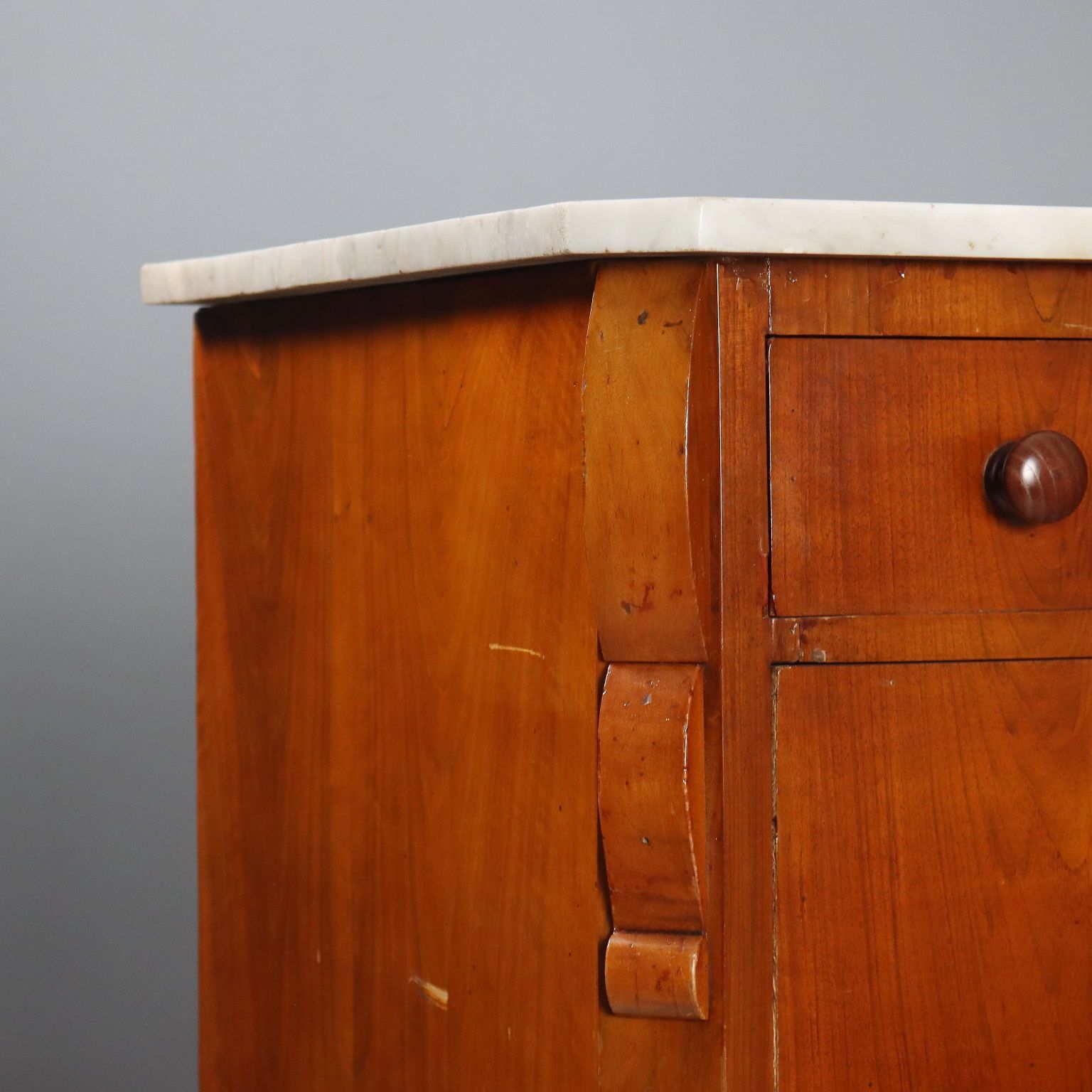 Antique Chest Of Drawers Mahogany Marble 4 Drawers XIX Century photo Furniture