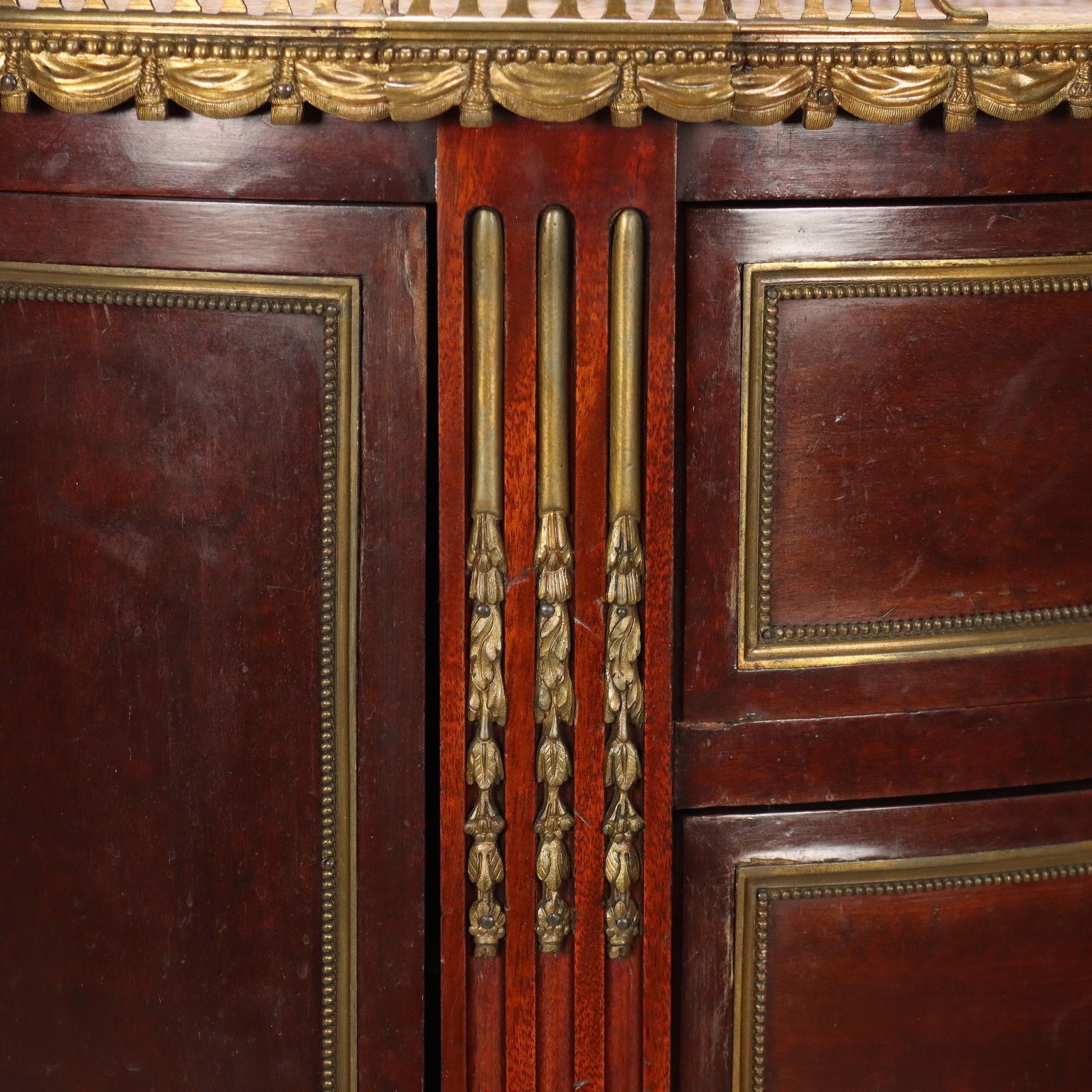 Antique Demi Lune Cupboard Mahogany 3 Drawers XIX Century photo buy