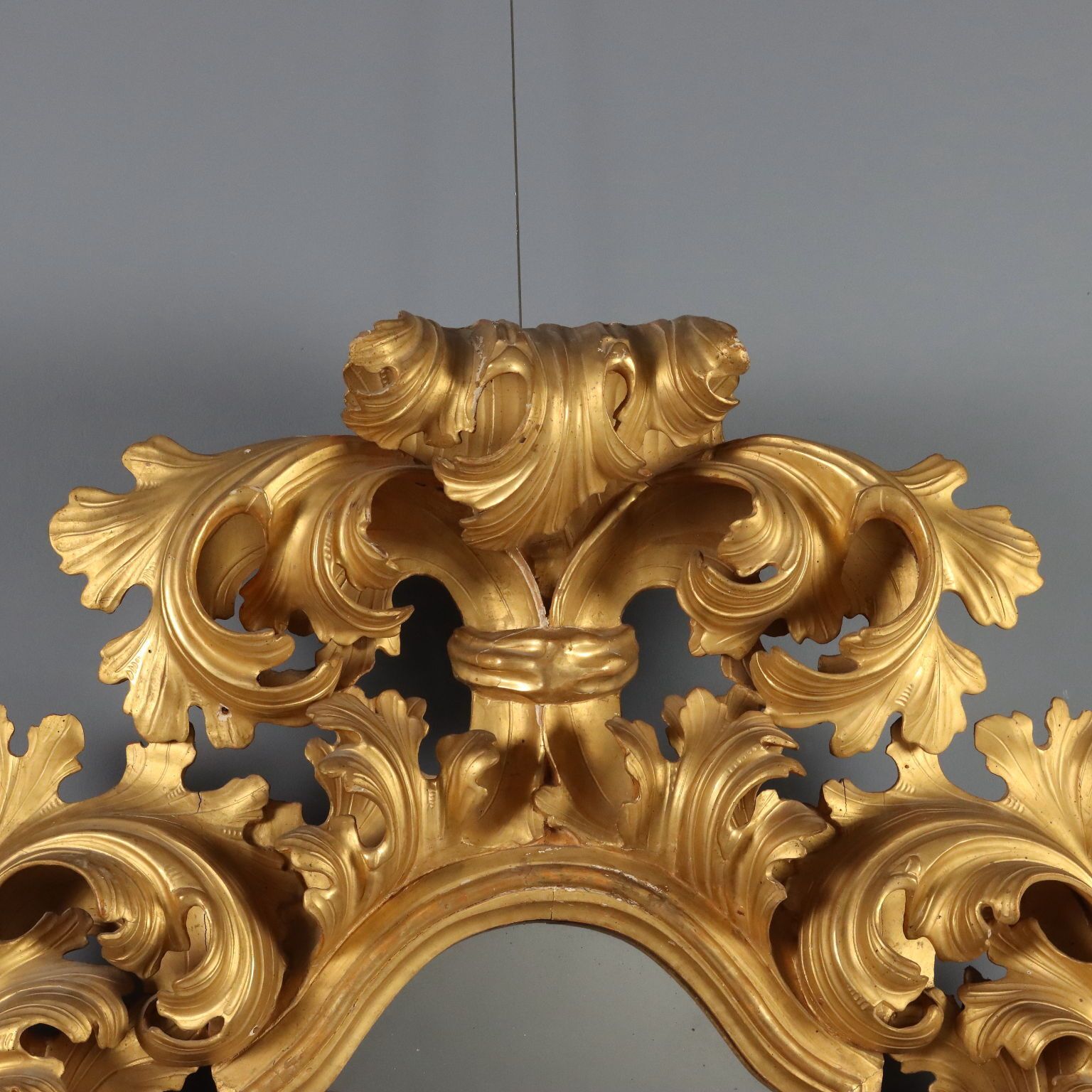 Mirror Baroque Style Carved Wood Italy XIX Century photo for sale
