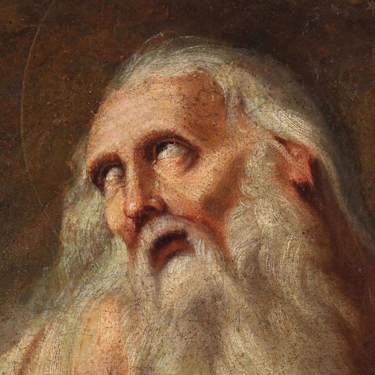 Tableau d'époque Saint Onuphre le Pénitent, huile sur toile, XVIIe siècle photo Art